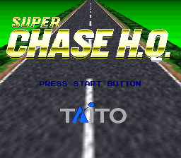 Super Chase H.Q. (Europe) Title Screen